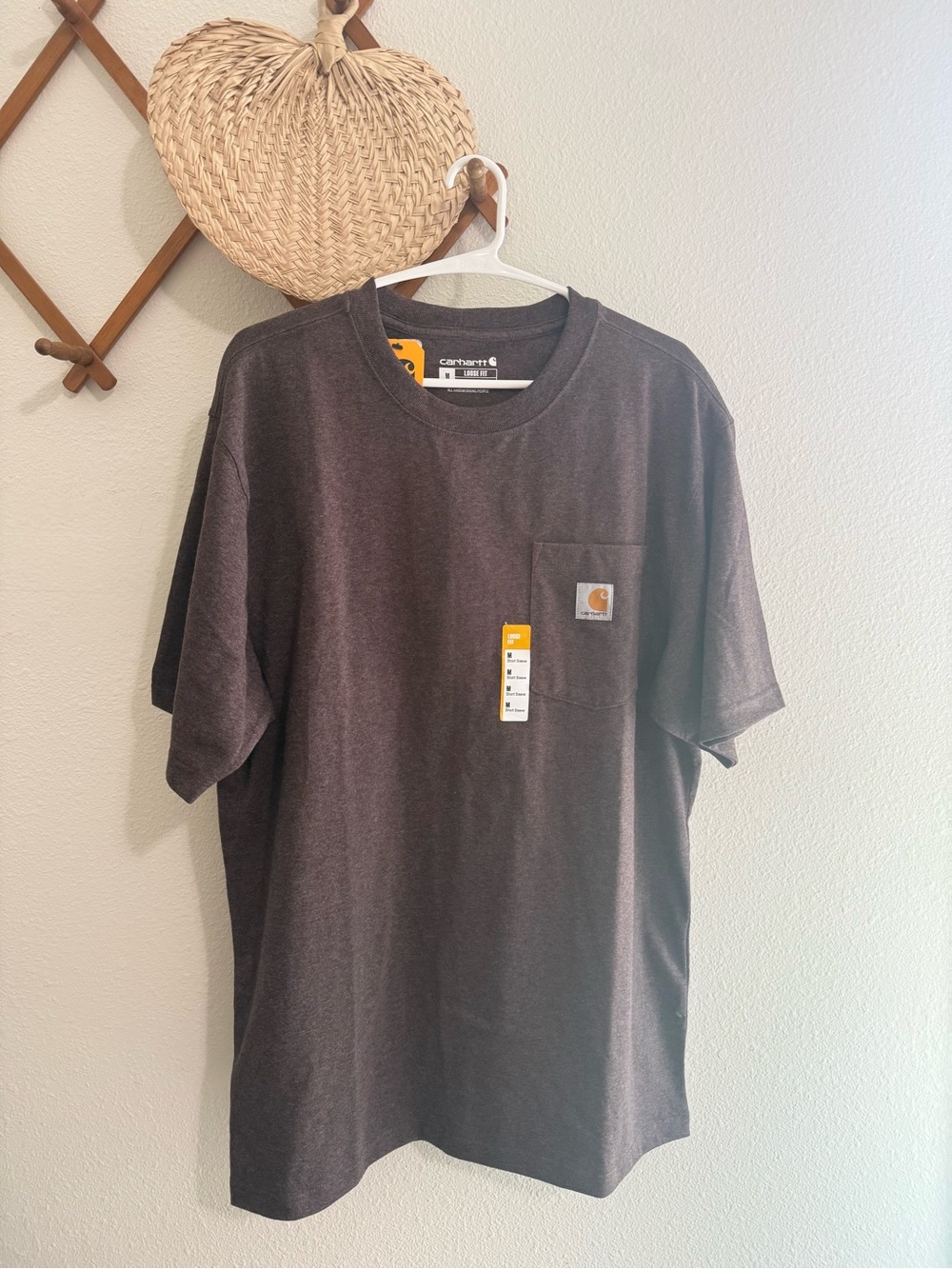 Carhartt Loose Fit Pocket T-Shirt in Brown Heather